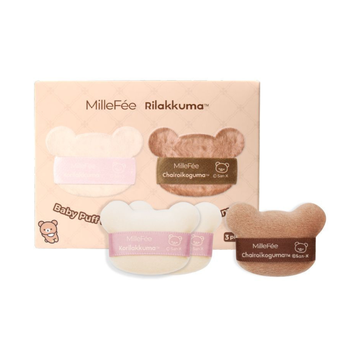 San-X Rilakkuma Korilakkuma & Chairoikoguma Puff