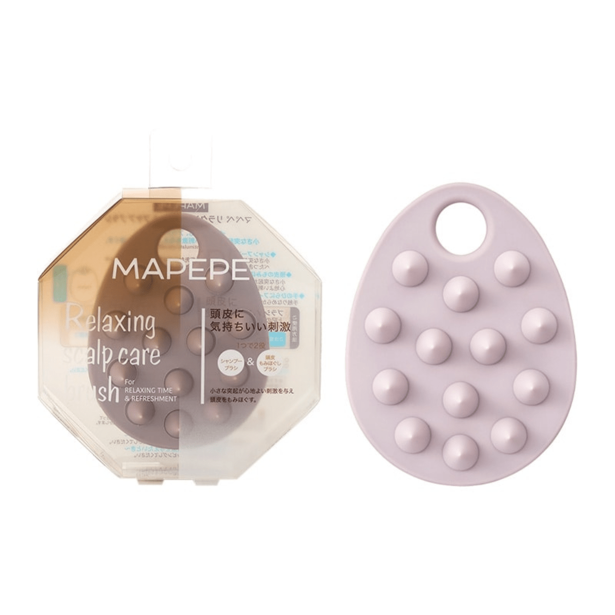 Chantilly MAPEPE Relaxing Scalp Care Brush - Purple Beige - TokTok Beauty