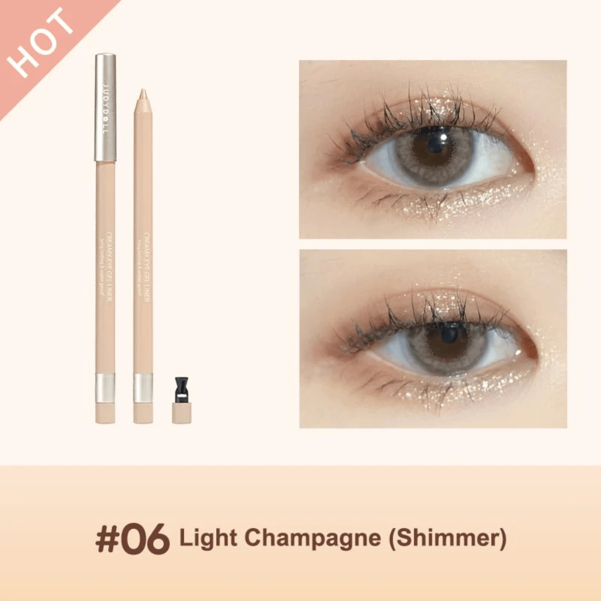 Judydoll Creamy Gel Liner Eyeshadow Pencil - 2 Colors - TokTok Beauty