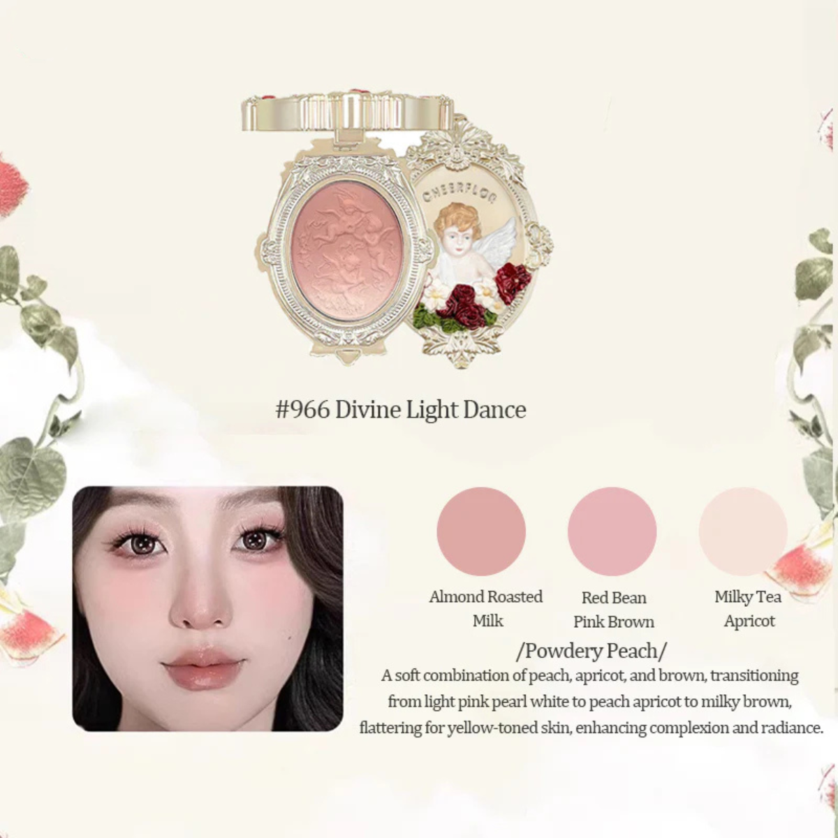 CHEERFLOR Angel Apocalypse Embossed Gradient Blusher - 2 Types - TokTok Beauty