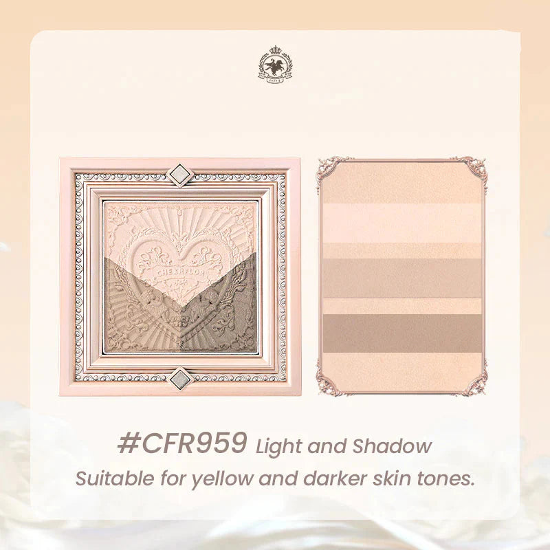 CHEERFLOR Brilliant Secret Series 3-Color Frame Contouring Palette - 2 Colors - TokTok Beauty
