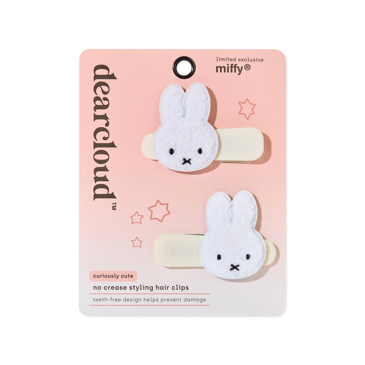 Dearcloud Miffy No Crease Styling Clips-Curiously Cute 2pcs - TokTok Beauty