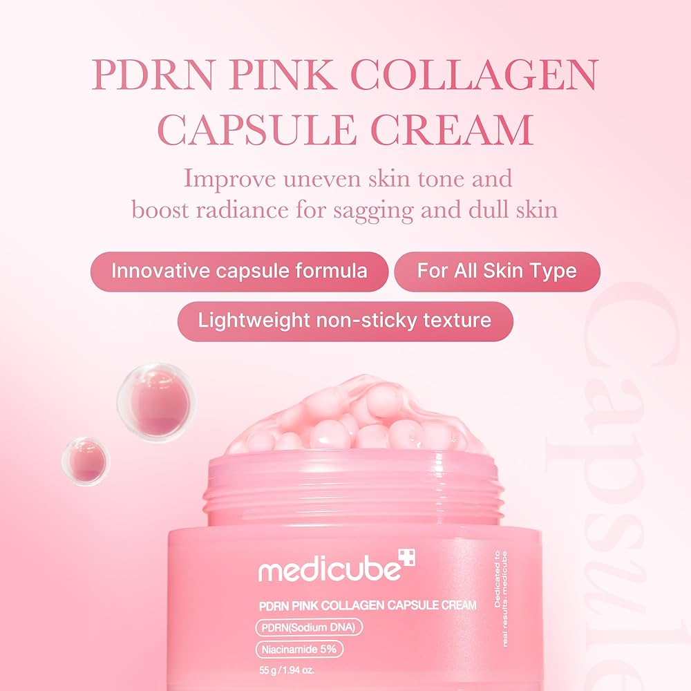 medicube PDRN Pink Collagen Capsule Cream - TokTok Beauty