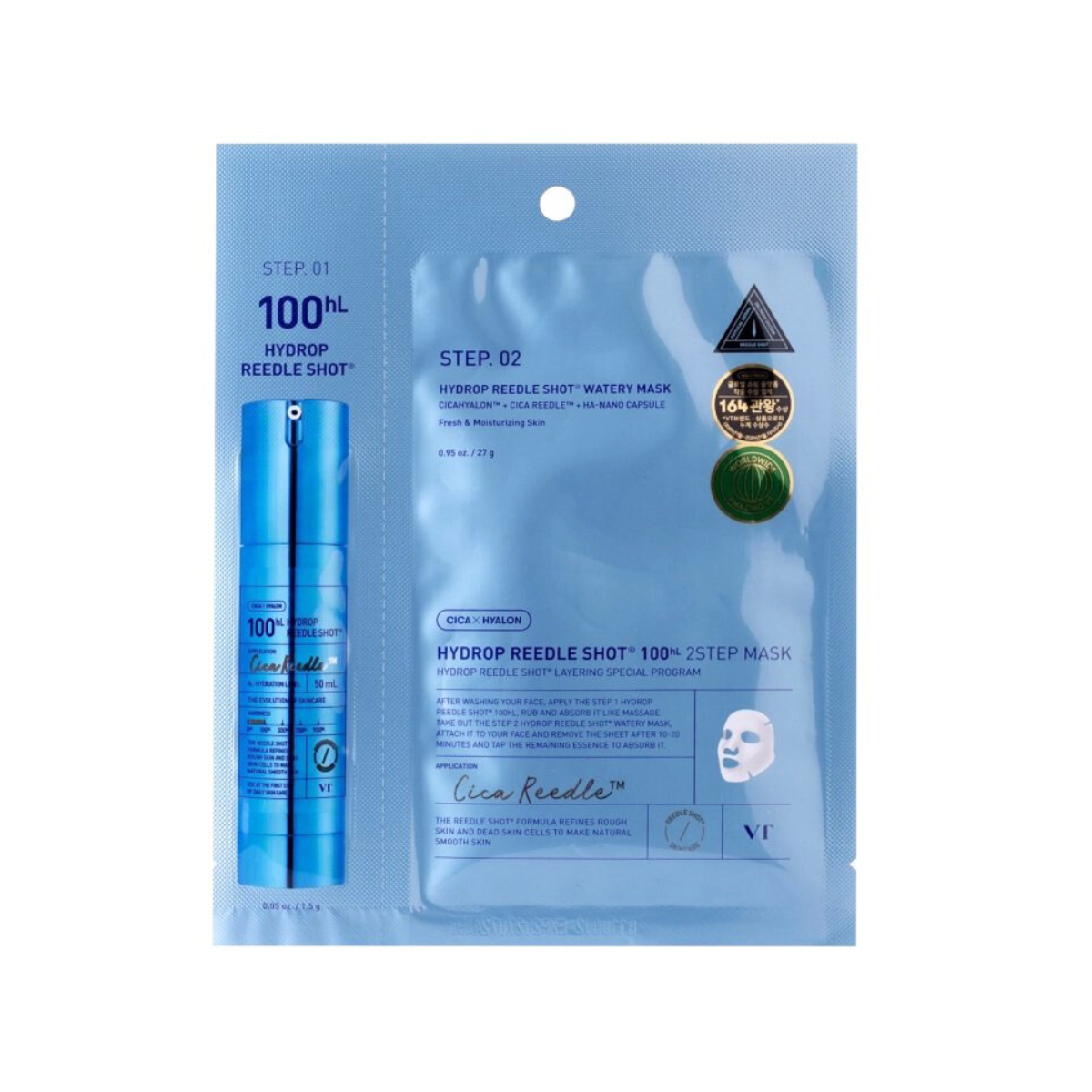 VT Hydrop Reedle Shot 100hL 2Step Mask - TokTok Beauty