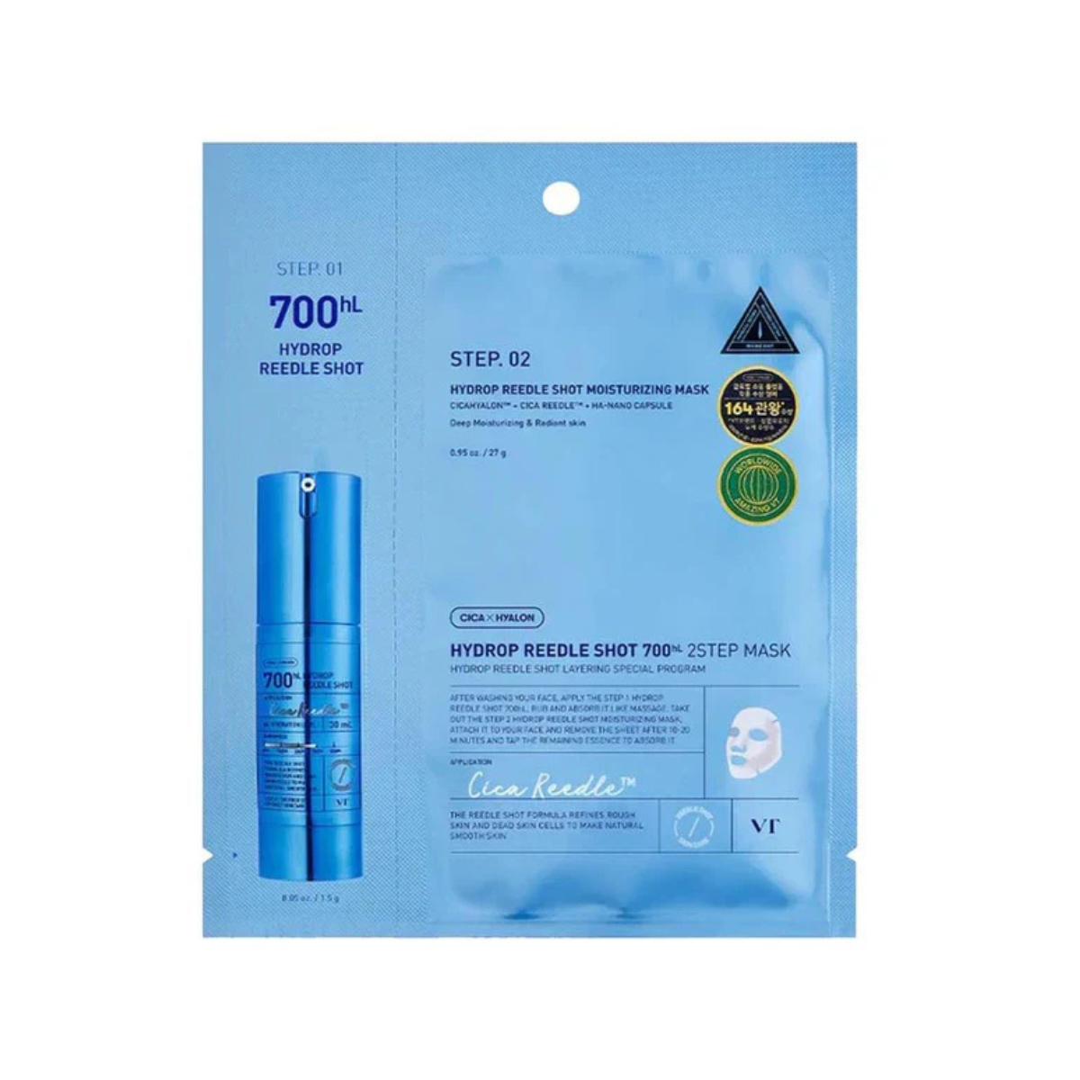 VT Hydrop Reedle Shot 700hL 2Step Mask - TokTok Beauty