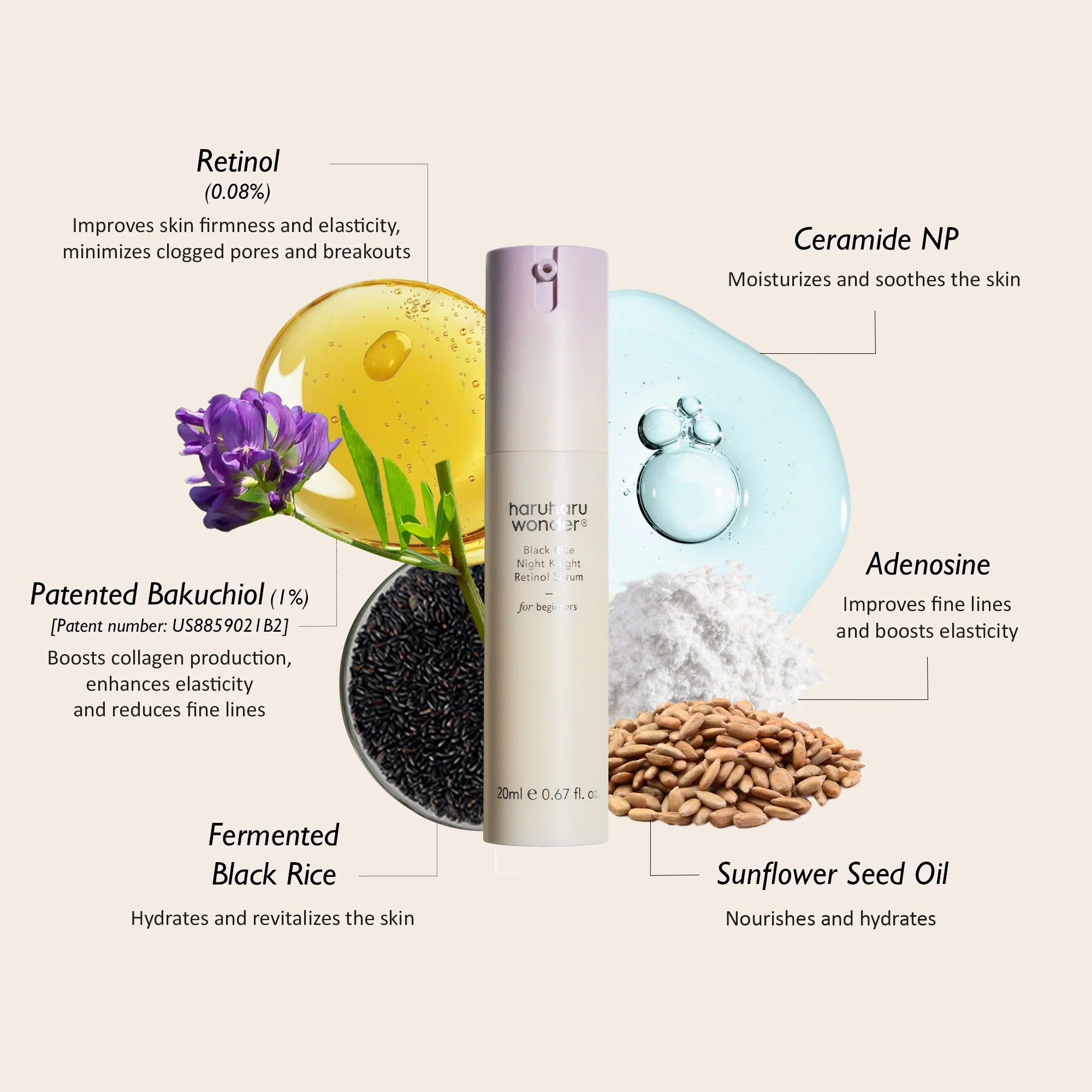 HARUHARU WONDER Black Rice Night Knight Retinol Serum - TokTok Beauty