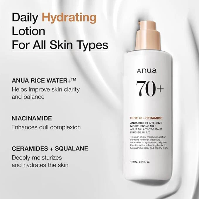 Anua Rice 70 Intensive Moisturizing Milk - TokTok Beauty