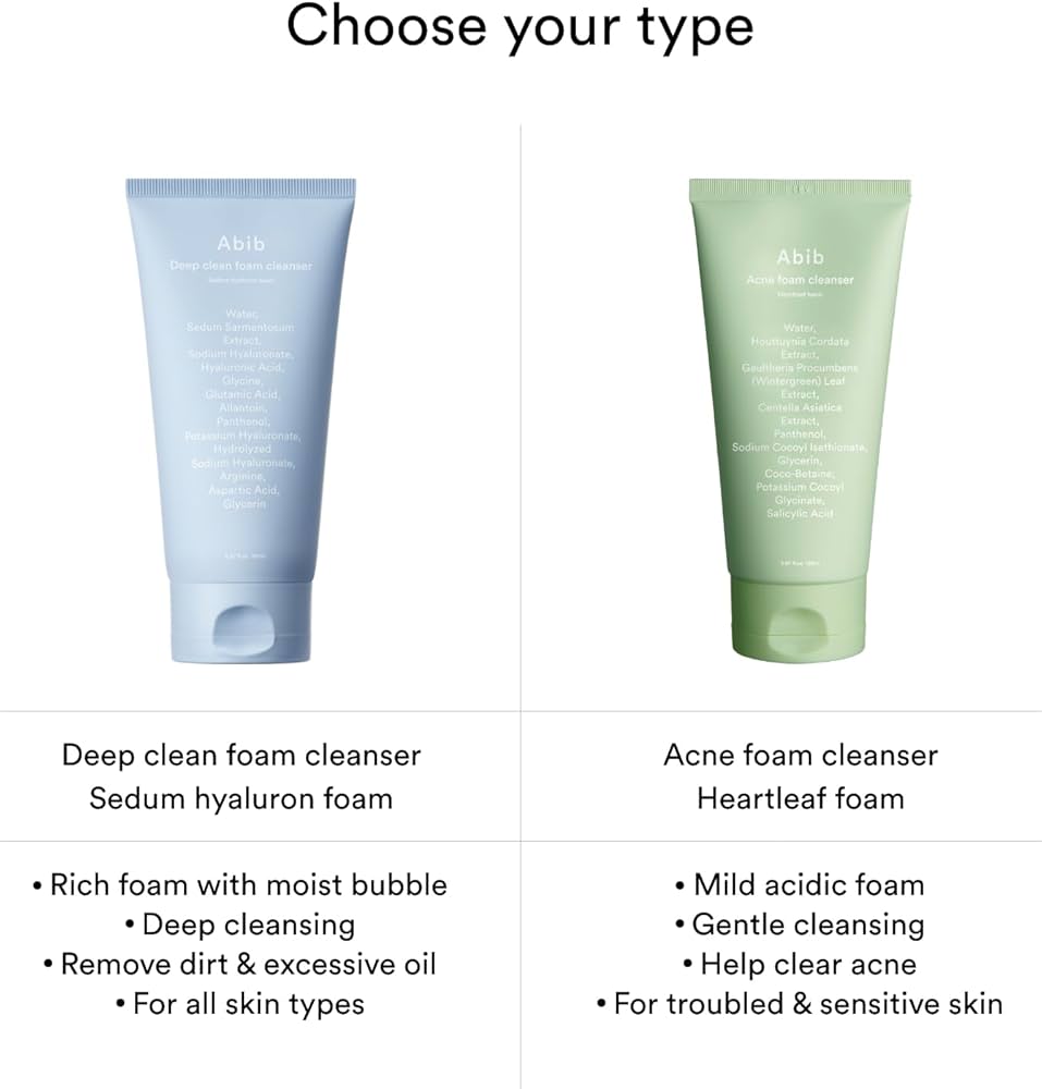 Abib Deep Clean Foam Cleanser Sedum Hyaluron Foam - TokTok Beauty