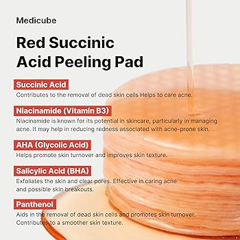 medicube Red Succinic Acid Peeling Pad - TokTok Beauty