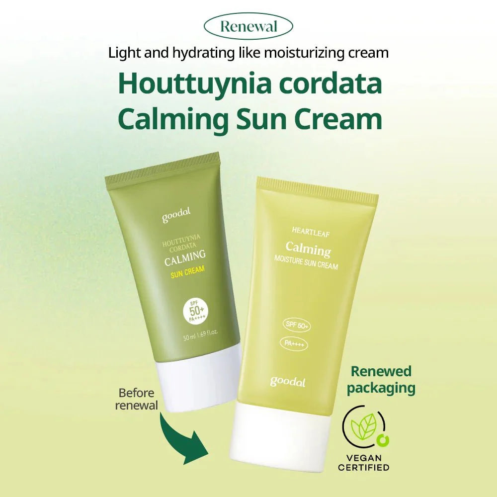Goodal Heartleaf Calming Moisture Sun Cream - TokTok Beauty