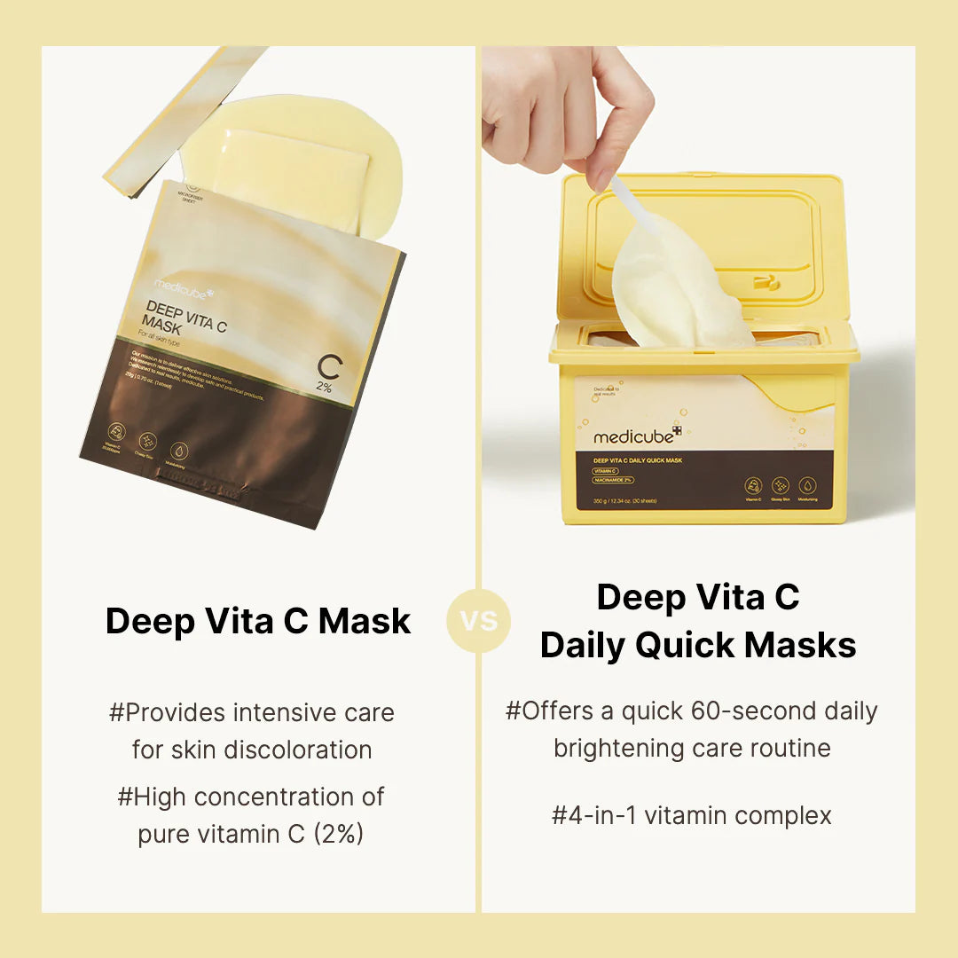 medicube Deep Vita C Daily Quick Mask - TokTok Beauty