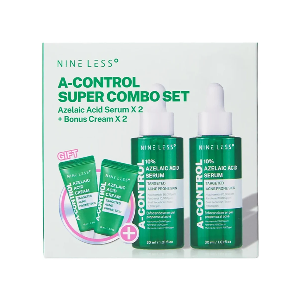 NINELESS A-Control Azelaic Acid Serum Duo Set - TokTok Beauty