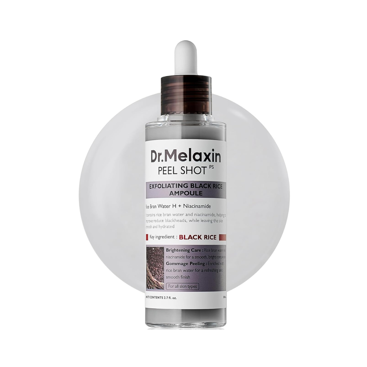 Dr.Melaxin Peel Shot Exfoliating Black Rice Ampoule - TokTok Beauty