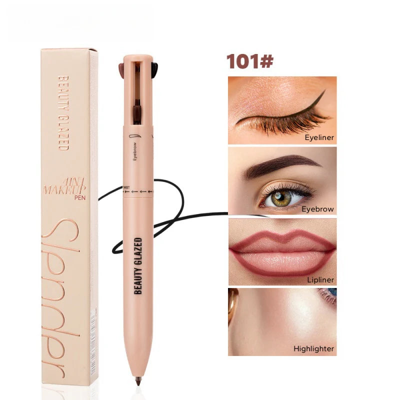 BEAUTY GLAZED 4 in 1 Makeup Pen [Highlighter / Eyeliner / Eyebrow / Lip Liner] (More Colors) - TokTok Beauty