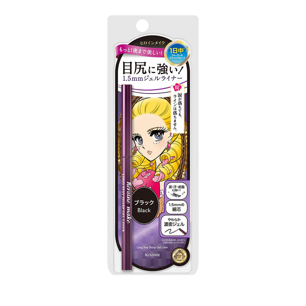 ISEHAN KissMe Heroine Make Long Stay Sharp Gel Liner - #01 Black - TokTok Beauty
