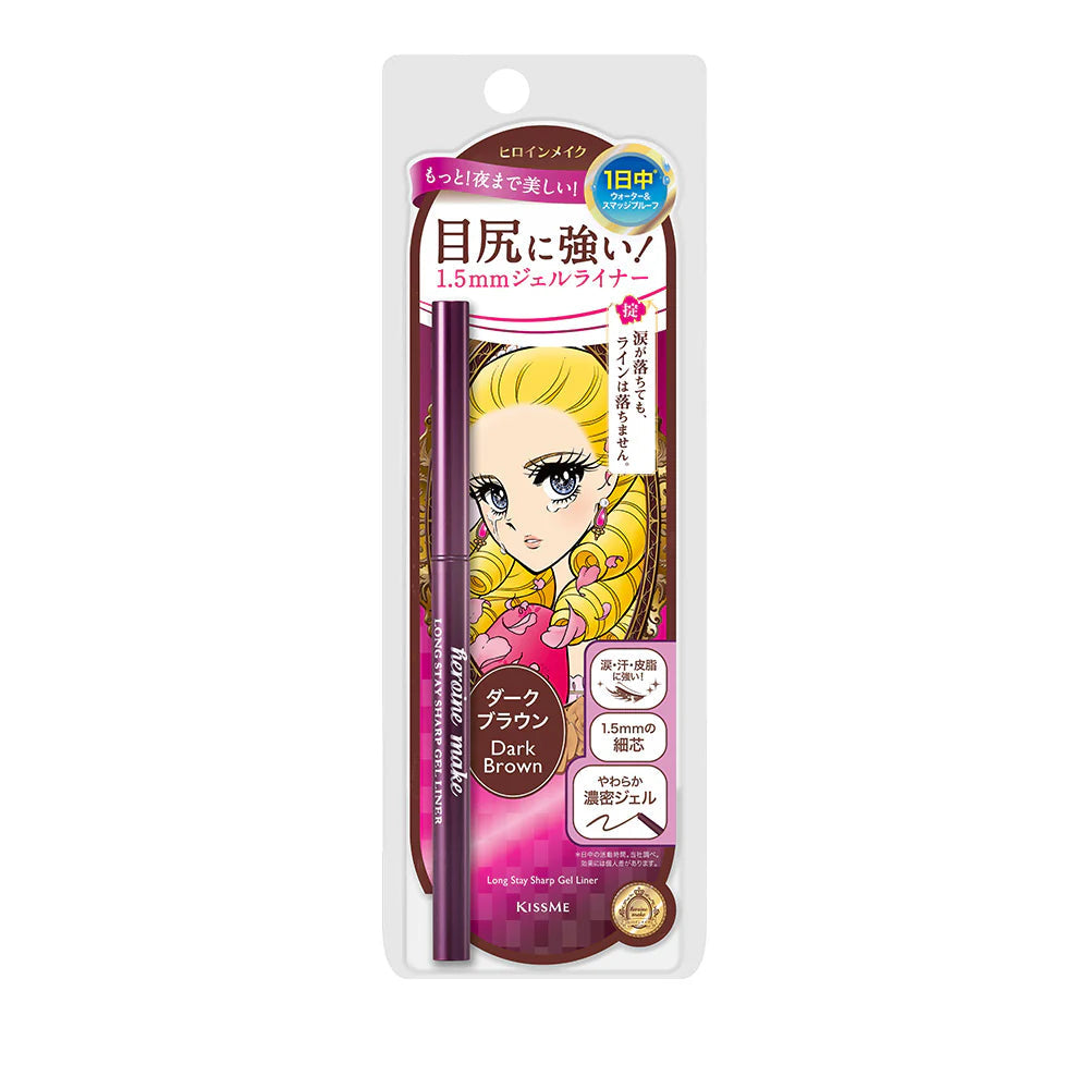 ISEHAN KissMe Heroine Make Long Stay Sharp Gel Liner - #02 Dark Brown - TokTok Beauty