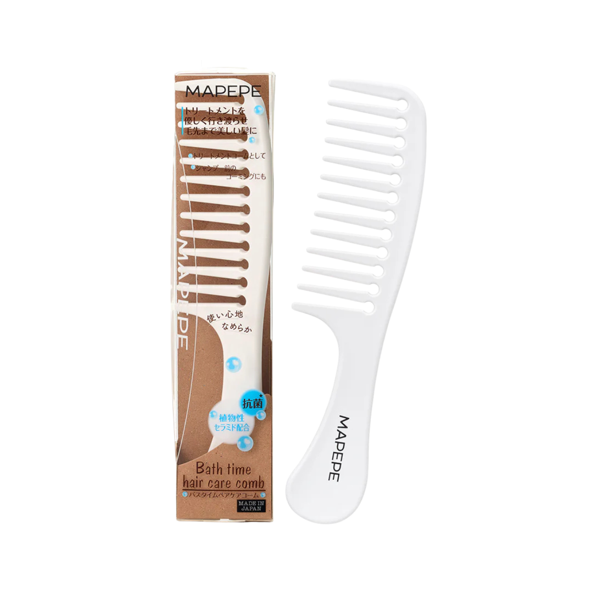 MAPEPE Bath Time Hair Care Comb (White)
