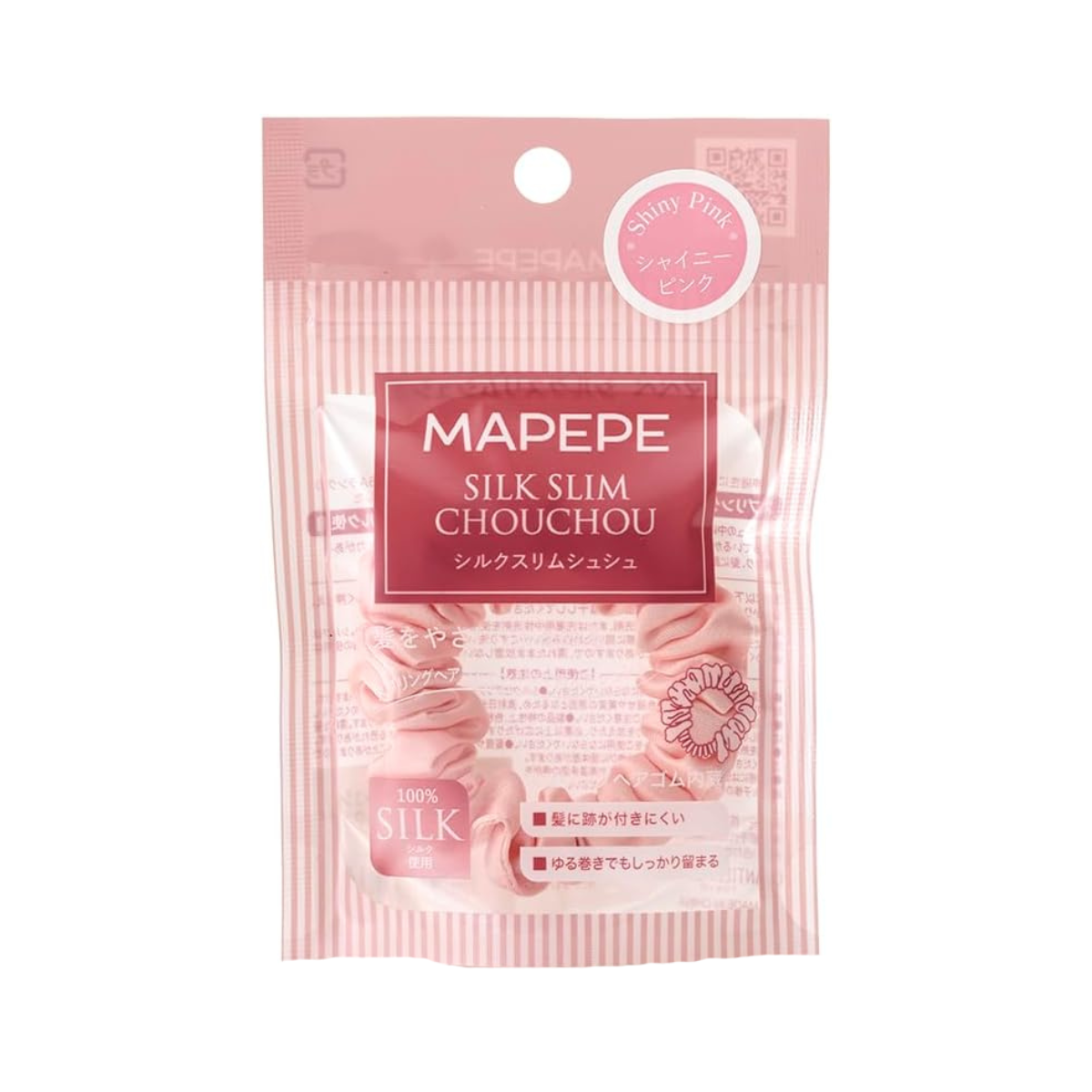 MAPEPE Silk Slim Chouchou (Shiny Pink) - TokTok Beauty
