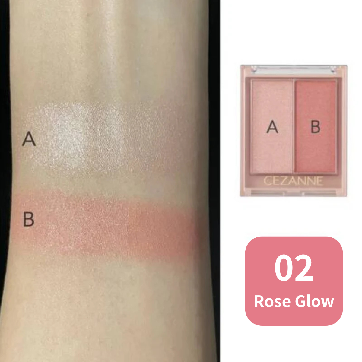 CEZANNE Face Glow Color [02 Rose Glow] - TokTok Beauty