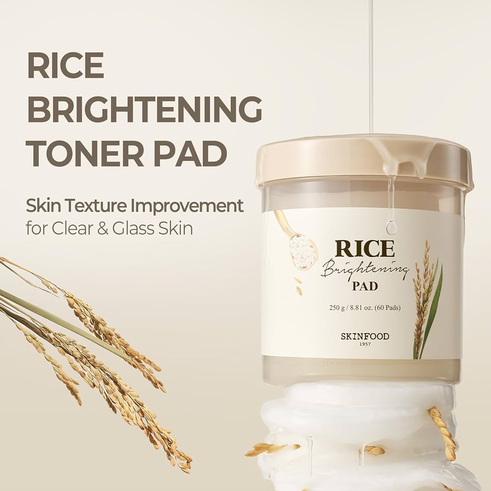SKINFOOD Rice Brightening Pad - TokTok Beauty