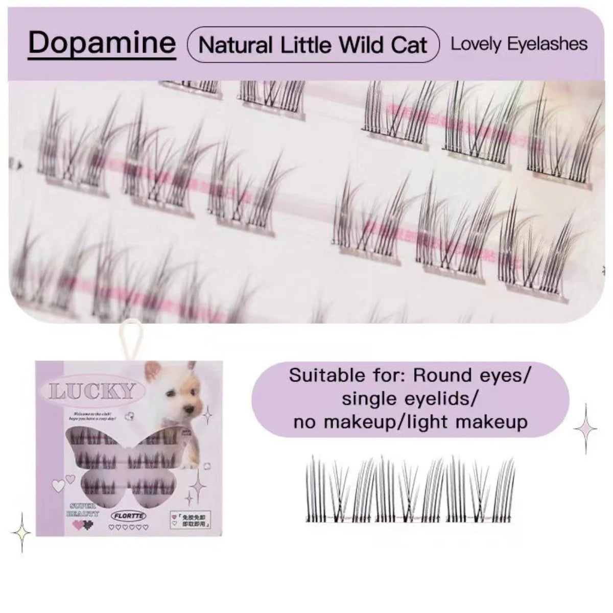 FLORTTE False Eyelashes [#Cute] - TokTok Beauty