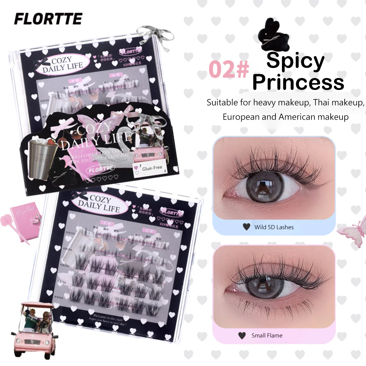 Glue-Free False Eyelash (1-2)
