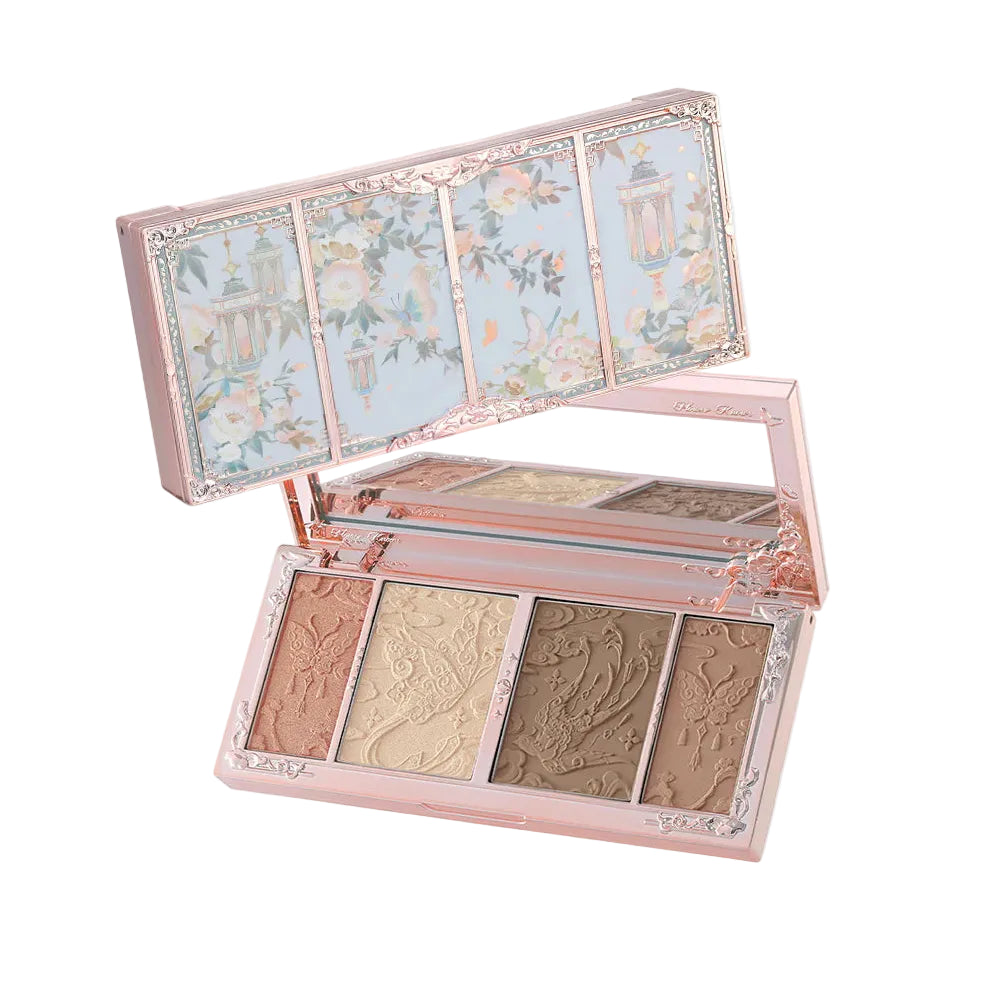 Flower Knows Butterfly Cloud Collar Embossed Highlight & Contour Palette - TokTok Beauty