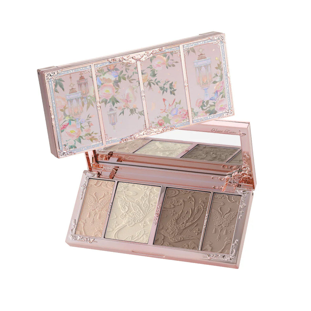 Flower Knows Butterfly Cloud Collar Embossed Highlight & Contour Palette - TokTok Beauty