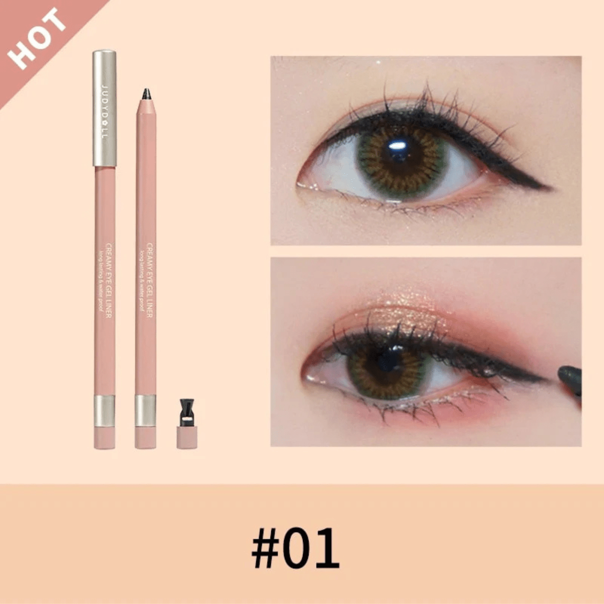 Judydoll Creamy Gel Liner Eyeshadow Pencil - 2 Colors - TokTok Beauty