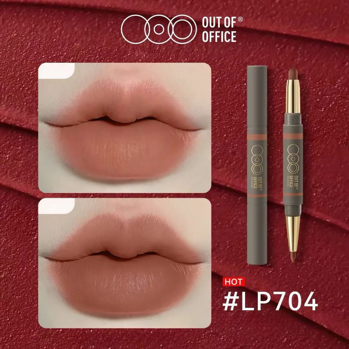 OUT-OF-OFFICE Dual-Ended Sculpting Lip Liner - TokTok Beauty