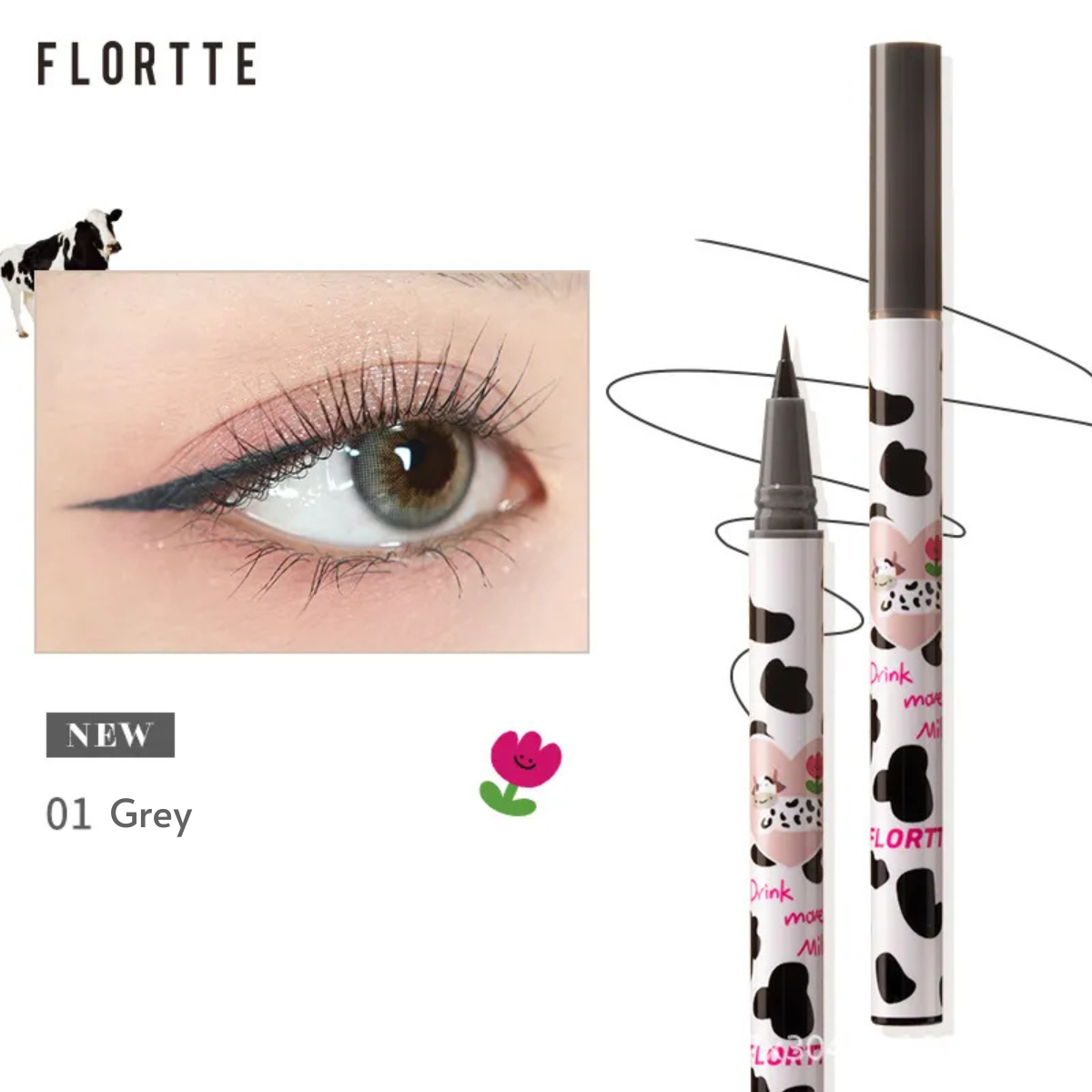 FLORTTE Wow Milk Extremely Fine Eyeline (More Colors) - TokTok Beauty