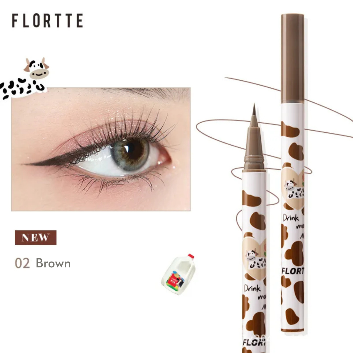 FLORTTE Wow Milk Extremely Fine Eyeline (More Colors) - TokTok Beauty