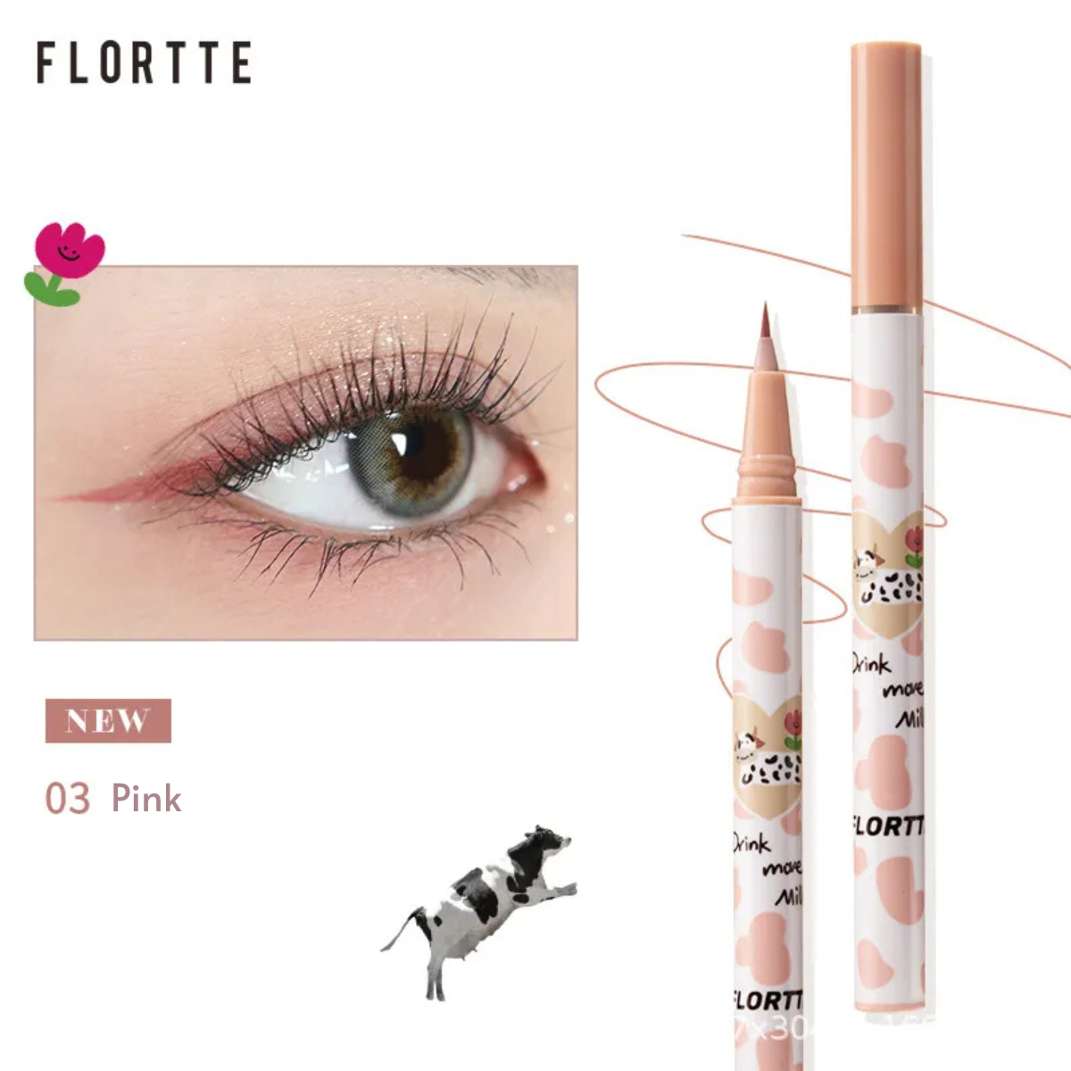 FLORTTE Wow Milk Extremely Fine Eyeline (More Colors) - TokTok Beauty