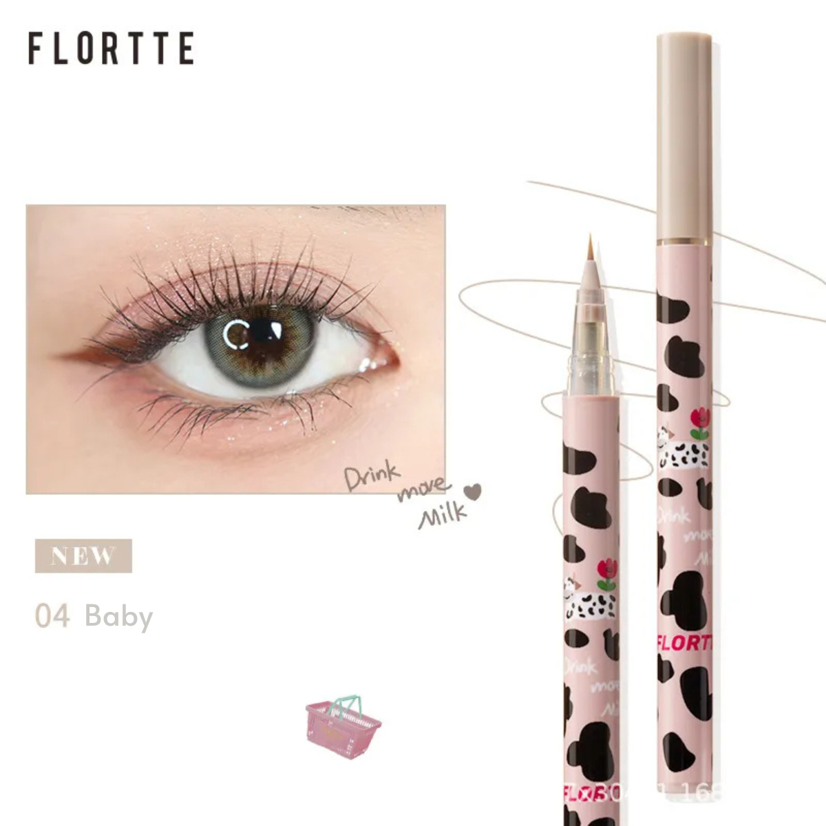 FLORTTE Wow Milk Extremely Fine Eyeline (More Colors) - TokTok Beauty