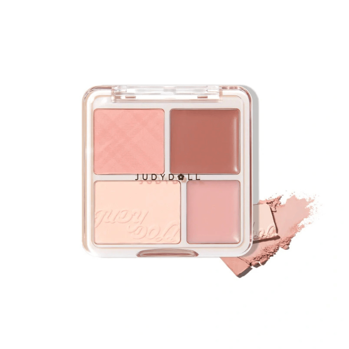 Judydoll 4 Color Blush & Highlight Palette - 04 Sunkissed Glory - TokTok Beauty