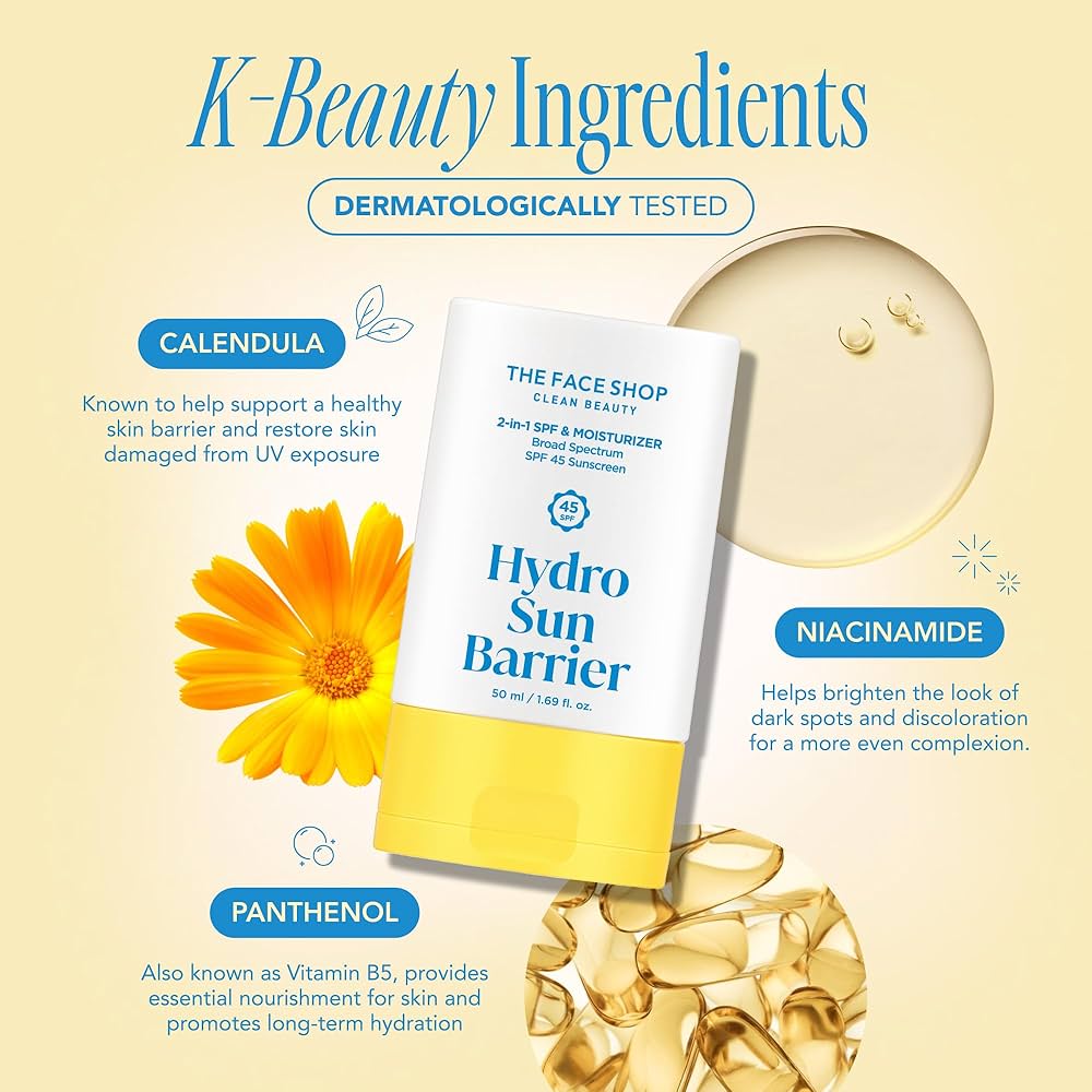 THE FACE SHOP Hydro Sun Barrier 2-in-1 SPF&Moisturizer - TokTok Beauty