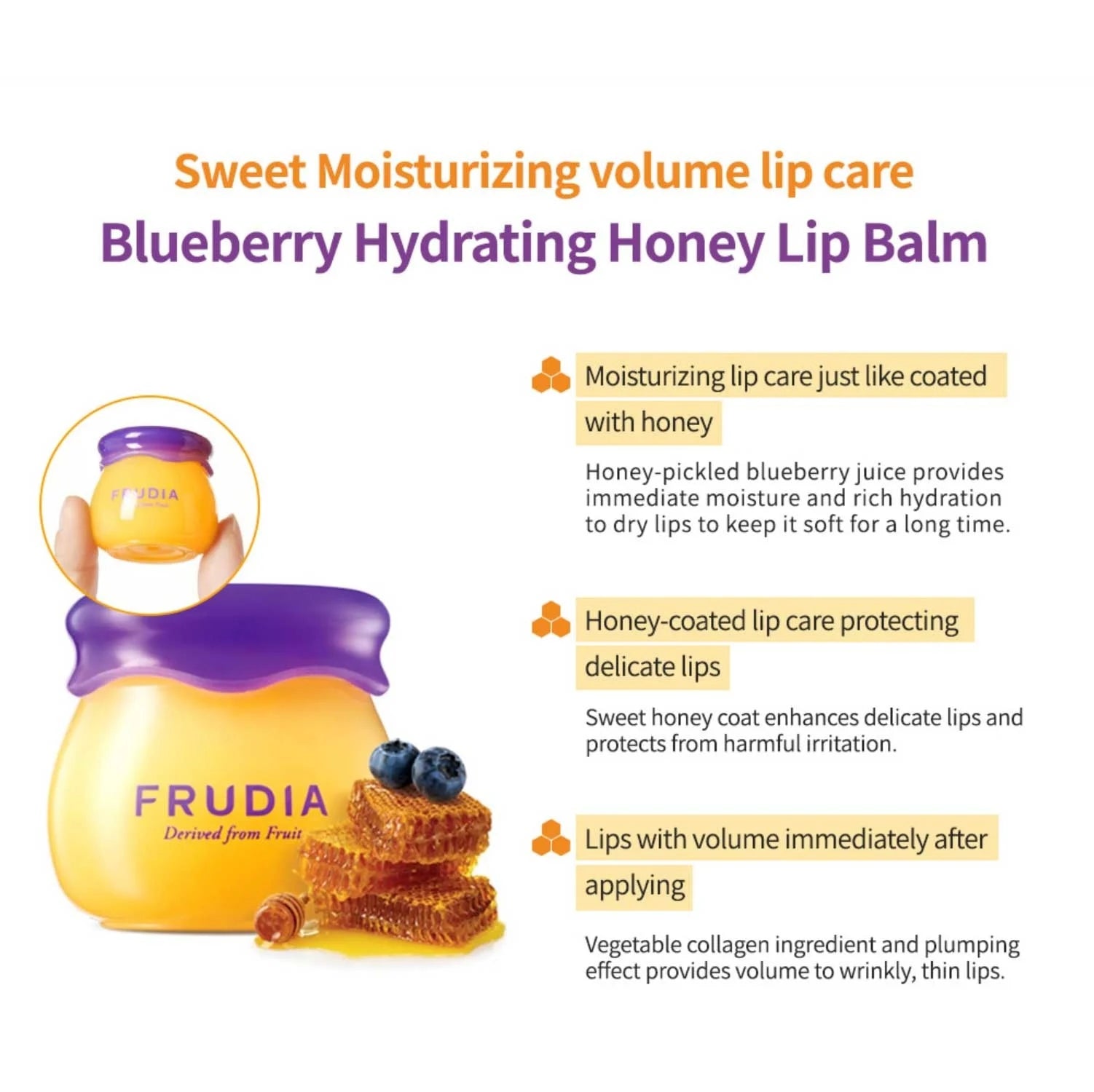 Frudia Blueberry Hydrating Honey Lip Balm - TokTok Beauty