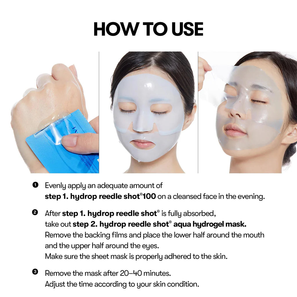 VT Hydrop Reedle Shot 100hL 2Step Hydrogel Mask - TokTok Beauty