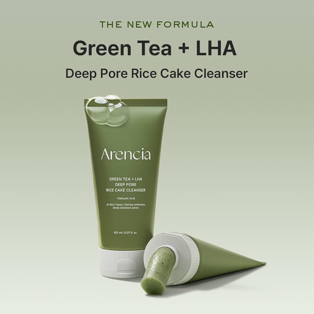 Arencia Green Tea + LHA Deep Pore Rice Cake Cleanser - TokTok Beauty