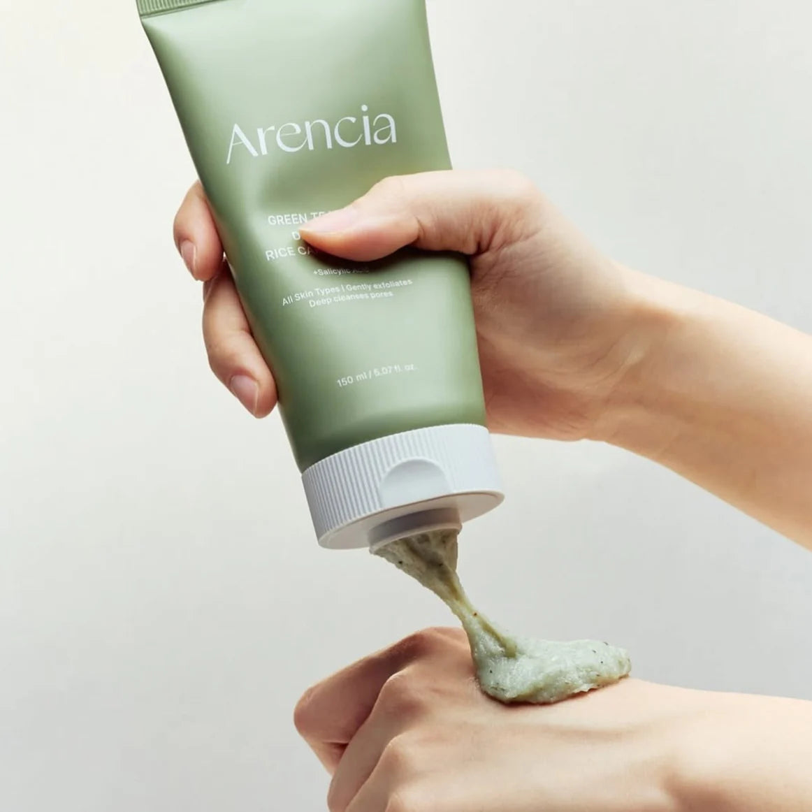 Arencia Green Tea + LHA Deep Pore Rice Cake Cleanser - TokTok Beauty