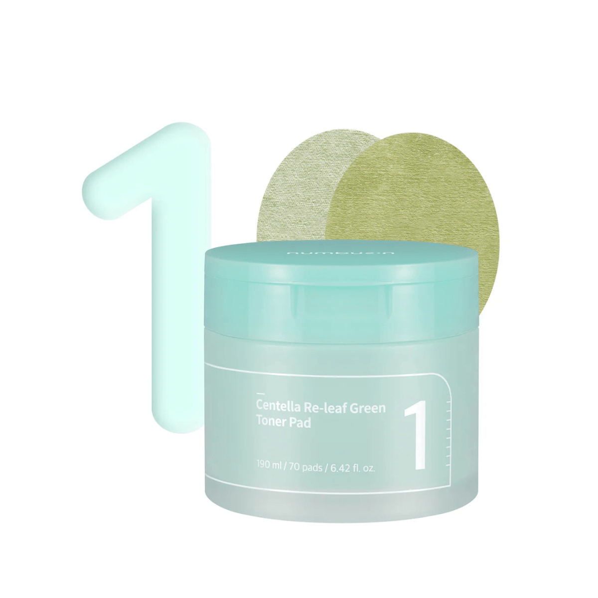 numbuzin No.1 Centella Re-Leaf Green Toner Pad - TokTok Beauty