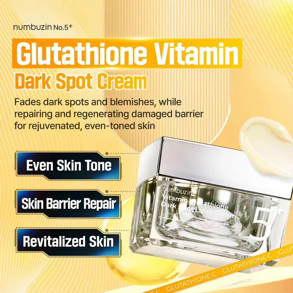 numbuzin No. 5 Vitamin Glutathione Dark Spot Laser Cream - TokTok Beauty