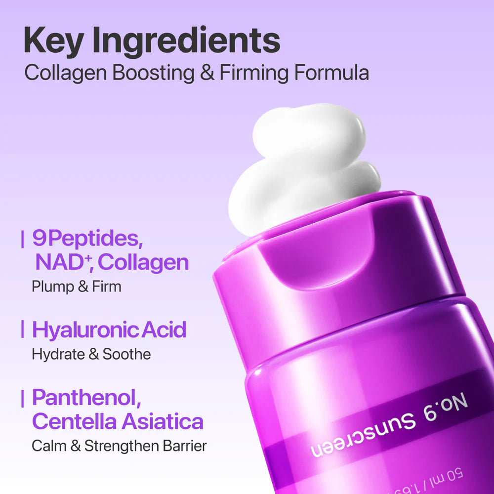 numbuzin No.9 NAD+ BIO Super Defense Glow Sunscreen - TokTok Beauty