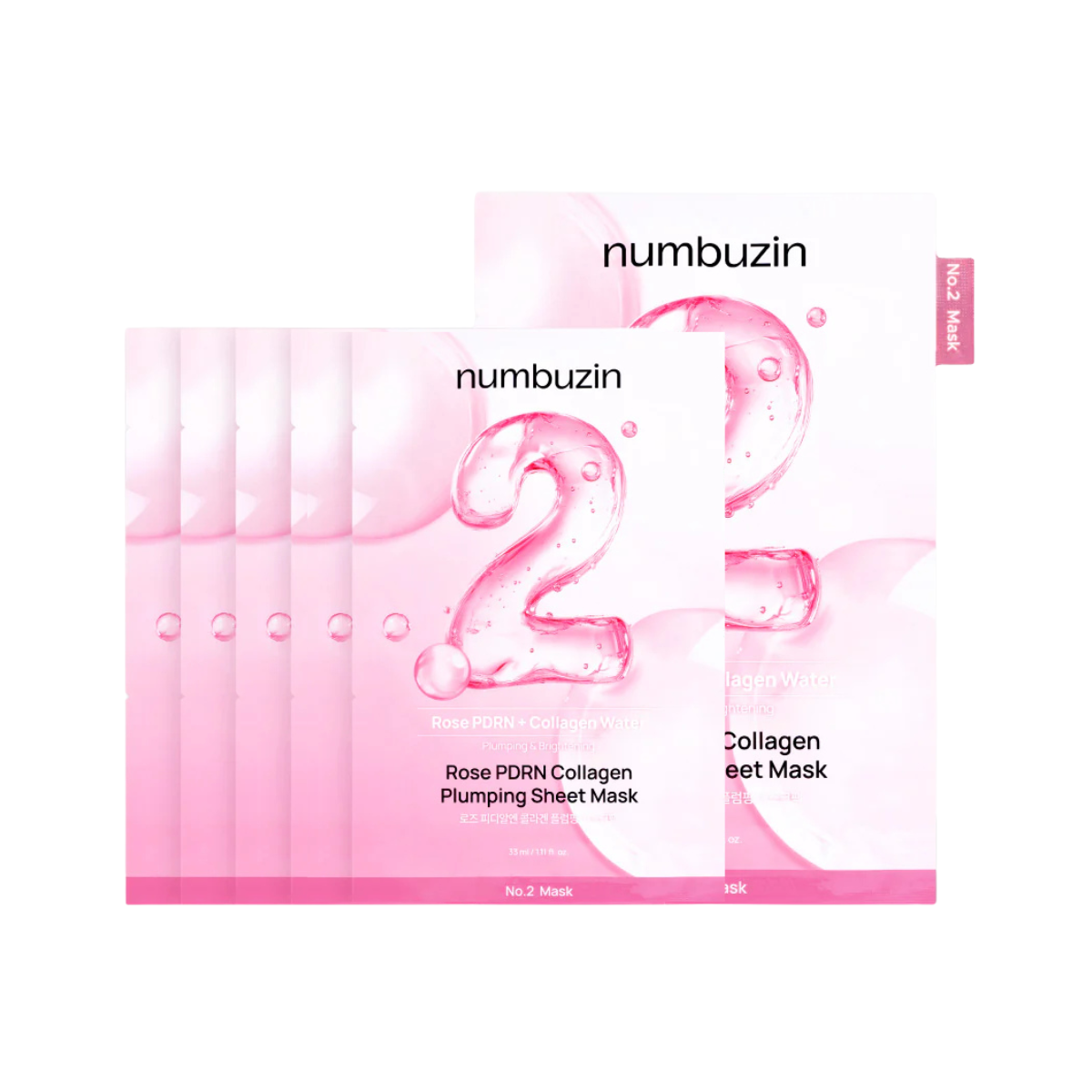 No.2 Rose PDRN Collagen Plumping Sheet Mask