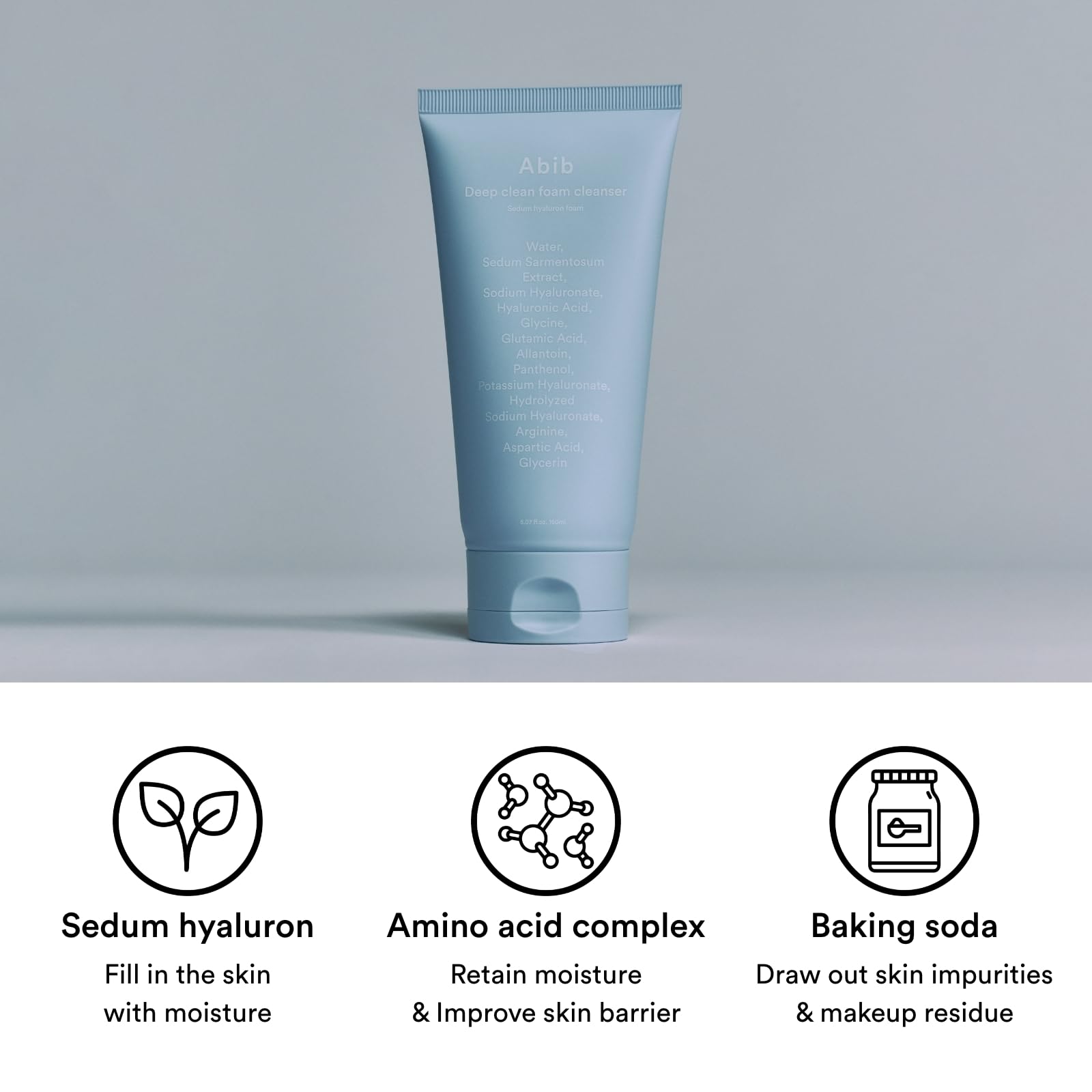 Abib Deep Clean Foam Cleanser Sedum Hyaluron Foam - TokTok Beauty