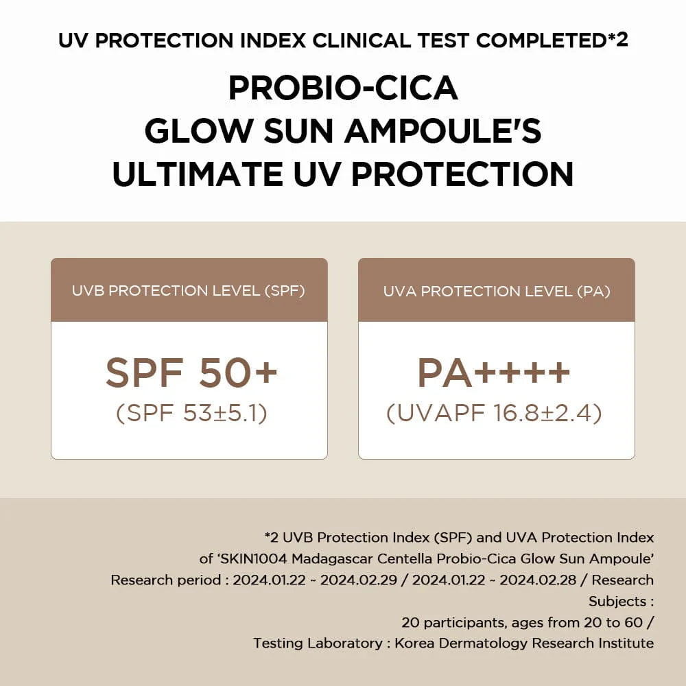 SKIN1004 Madagascar Centella Probio-Cica Glow Sun Ampoule - TokTok Beauty