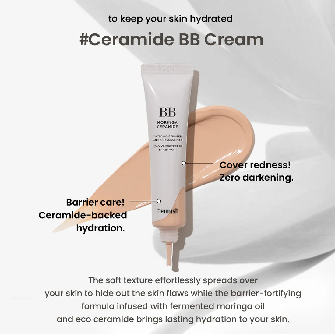 HEIMISH Moringa Ceramide BB Cream - 2 Colors - TokTok Beauty