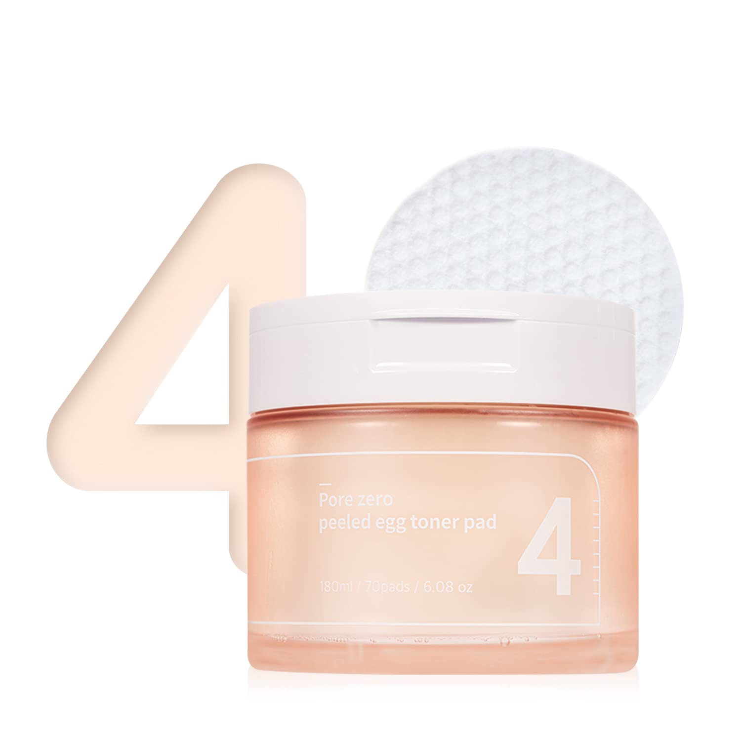 numbuzin No.4 Pore Zero Peeled Egg Toner Pad - TokTok Beauty