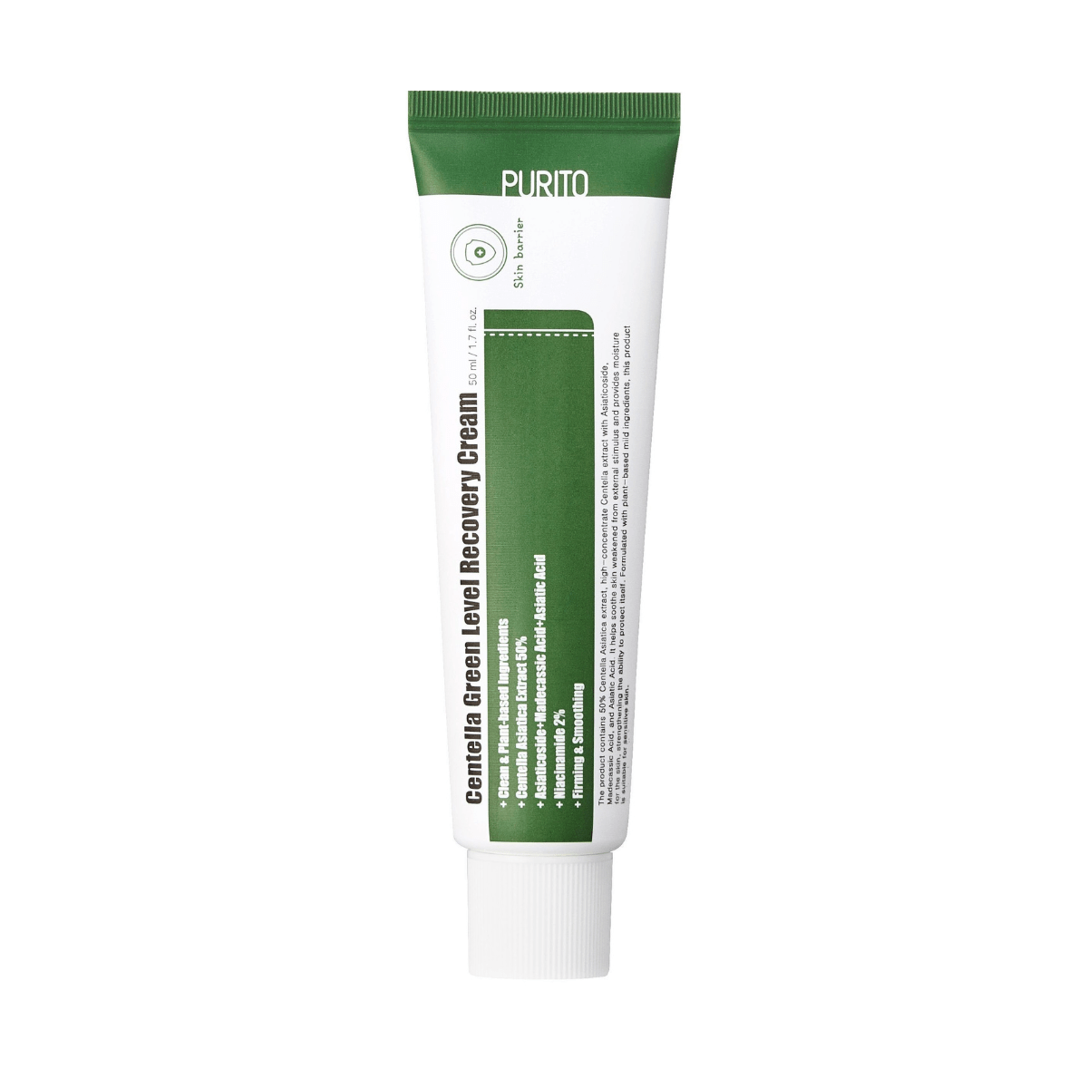 PURITO Centella Green Level Recovery Cream - TokTok Beauty