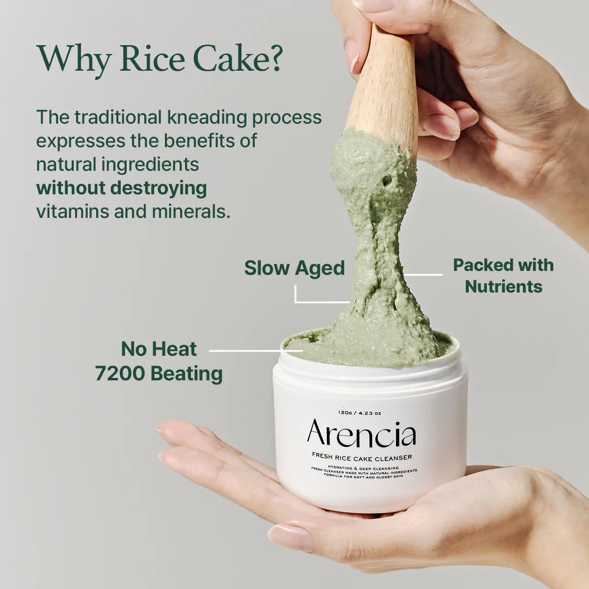 Arencia Fresh Green Rice Mochi Cleanser - TokTok Beauty